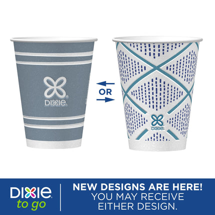 Dixie To Go Paper Coffee Cups, 12 oz, 132 ct, Disposable Insulated Paper Cups for On-The-Go Hot or Cold Beverages