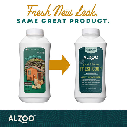 ALZOO My Fresh Coop Deodorizer, Chicken Coop Deodorizer, Concentrated Granules Absorb & Help Neutralize Odors, Mineral-Based Active Ingredients, Up To 30 Uses, 26.6 Oz., Single