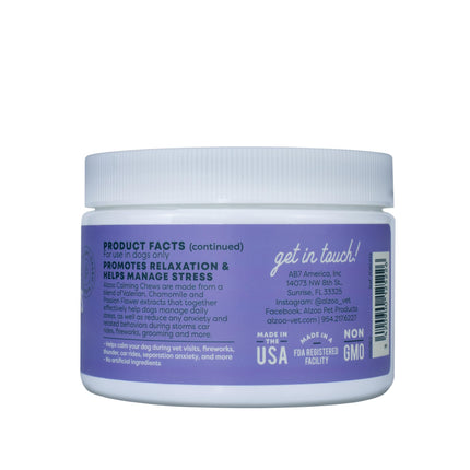 ALZOO Allergy Chews for Dogs, 100% Plant-Based Active Ingredients, Peanut Butter Flavor, 90 Count