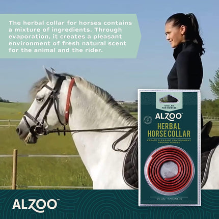 ALZOO Natural Herbal Horse Collar, 100% Plant-Based Active Ingredients, Waterproof, 30-Day Protection, 40.2 Inches