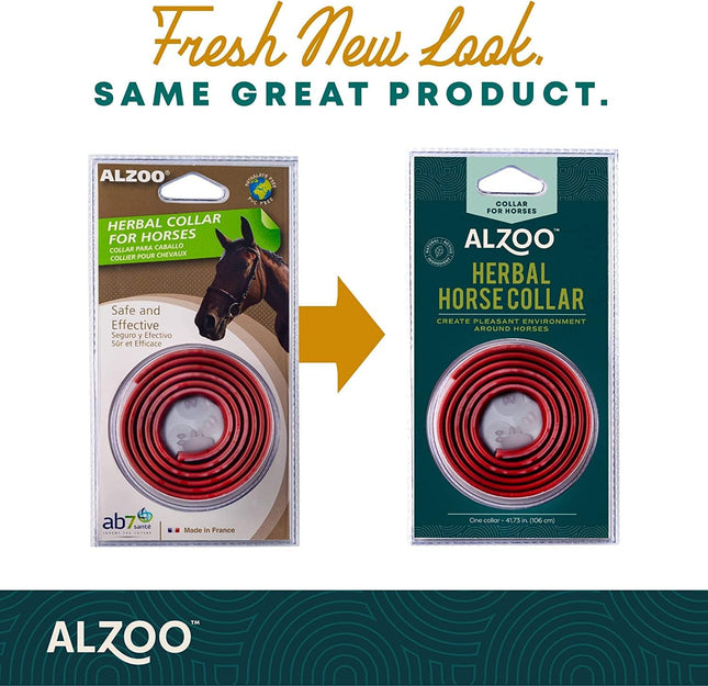 ALZOO Natural Herbal Horse Collar, 100% Plant-Based Active Ingredients, Waterproof, 30-Day Protection, 40.2 Inches