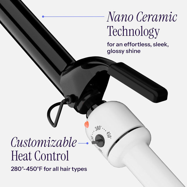 HOT TOOLS Pro Artist Nano Ceramic Curling Iron/Wand | For Smooth, Shiny Hair (1-1/4” in)