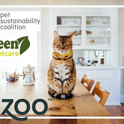 ALZOO Natural Flea & Tick Cat Collar, Helps Repel Fleas, Ticks & Mosquitoes, Plant-Based Active Ingredients, Phthalates and PVC Free, Up to 8 Months Protection, Pack of 2