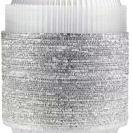 Ruthy's Outlet Round aluminum foil pans Disposable Tray Containers for Storing, Baking, Meal Prep & Reheating | Freezer & Oven Safe, Recyclable (30, 8" Round)