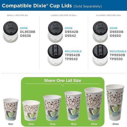 Dixie, DXE5342DXCT, PerfecTouch Paper Hot Cups, 500 / Carton