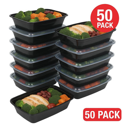 Ruthy's Outlet Meal Prep Containers W/Lids -Square Food Storage – BPA-Free| Stackable | Microwave | Freezer & Dishwasher Safe | Reusable Lunch Bento Box Portion Control & Planning (15 Pack, 16 oz)