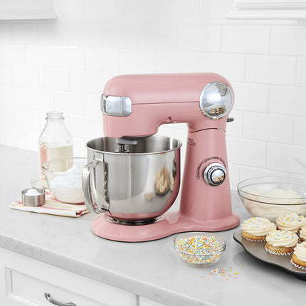 Cuisinart SMD-50CRM Precision Pro 5.5-Quart Digital Stand Mixer with 12-Speeds, 3 Preprogrammed Food Prep Settings, Mixing Bowl, Chef's Whisk, Flat Mixing Paddle, Dough Hook, and Splash Guard, Cream