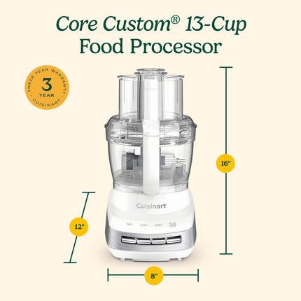 Cuisinart FP-130MB Core Custom 13-Cup Multifunctional Food Processor, Marine Blue