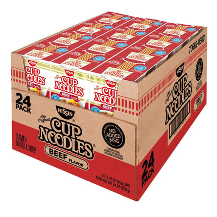 Nissin Hot Product of Nissin Cup Noodles Beef Flavor Soup, 2 pack of 24./2.25 oz. [Biz Discount]