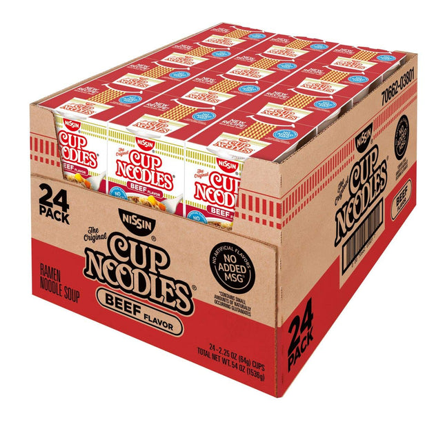Nissin Hot Product of Nissin Cup Noodles Beef Flavor Soup, 2 pack of 24./2.25 oz. [Biz Discount]