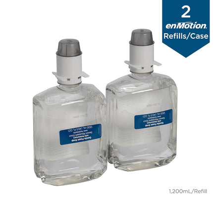 ENMOTION® GEN2 MOISTURIZING FOAM SOAP DISPENSER REFILLS BY GP PRO (GEORGIA-PACIFIC), DYE AND FRAGRANCE FREE, 2 BOTTLES PER CASE