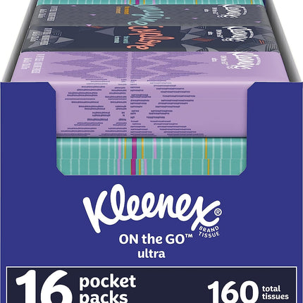 Kleenex 16 Pocket Packs (10 per pack), White, Box