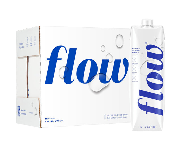 Flow Alkaline Spring Water, 100% Naturally Alkaline,1L (Pack of 6)