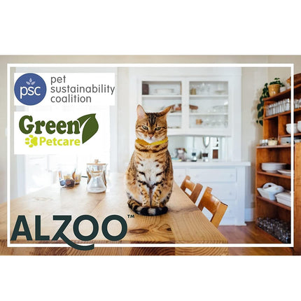 ALZOO Natural Flea & Tick Cat Collar, Helps Repel Fleas, Ticks & Mosquitoes, Plant-Based Active Ingredients, Phthalates and PVC Free, Up to 8 Months Protection, Pack of 2