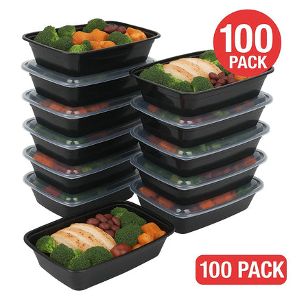 Ruthy's Outlet Meal Prep Containers W/Lids -Square Food Storage – BPA-Free| Stackable | Microwave | Freezer & Dishwasher Safe | Reusable Lunch Bento Box Portion Control & Planning (15 Pack, 16 oz)