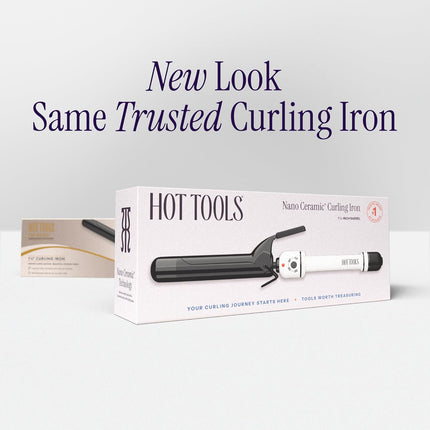 HOT TOOLS Pro Artist Nano Ceramic Curling Iron/Wand | For Smooth, Shiny Hair (1-1/4” in)