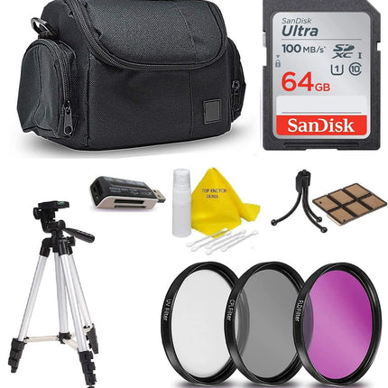 64GB SD Memory Accessory Kit for Canon EOS Rebel T7i T7 T6i T6S T6 T5i T5 T3i SL2 SL1 EOS 80D 77D 70D 60D EOS 9000D 8000D 800D 760D 750D 700D 650D 1300D 1200D 5D Mark III 5D Mark ii 6D 7D Mark ii