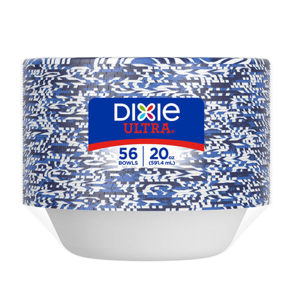 Dixie Ultra, Large Paper Bowls, 20 Oz, 26 Count (Pack of 6), Microwave Safe, Compostable, Disposable Bowls Great For Breakfast, Lunch, And Dinner Meals