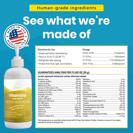 Small Dog Vitality Bundle: Liquid Glucosamine & Vitamins for Joint and Whole-Body Wellness