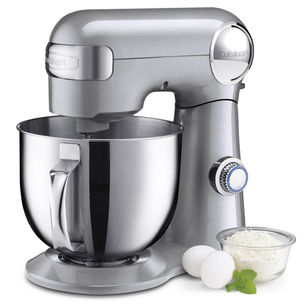 Cuisinart SMD-50CRM Precision Pro 5.5-Quart Digital Stand Mixer with 12-Speeds, 3 Preprogrammed Food Prep Settings, Mixing Bowl, Chef's Whisk, Flat Mixing Paddle, Dough Hook, and Splash Guard, Cream