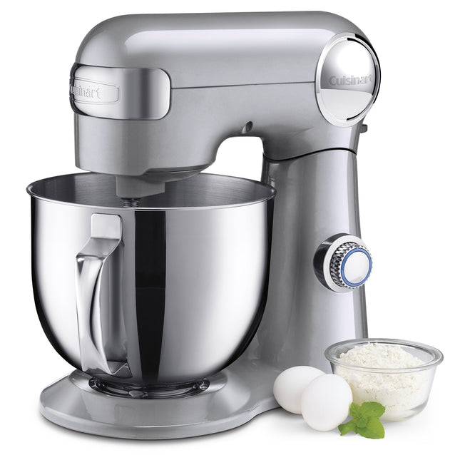 Cuisinart SMD-50CRM Precision Pro 5.5-Quart Digital Stand Mixer with 12-Speeds, 3 Preprogrammed Food Prep Settings, Mixing Bowl, Chef's Whisk, Flat Mixing Paddle, Dough Hook, and Splash Guard, Cream