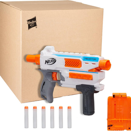 Nerf Modulus Mediator Blaster -- Fires 6 Darts in a Row, Pump Action, Slam Fire, Includes 6-Dart Clip and 6 Official Nerf Elite Darts (Amazon Exclusive)