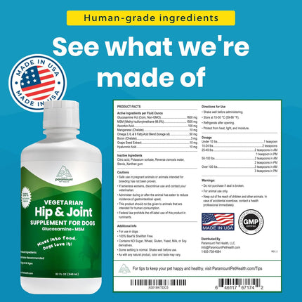 Plant-Based Joint & Omega Bundle for Dogs: Vegetarian Glucosamine + Natural Omega-3