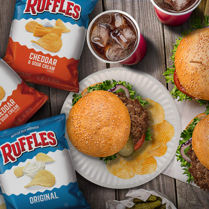 Ruffles Potato Chips, Original, 1 Ounce (Pack of 104)
