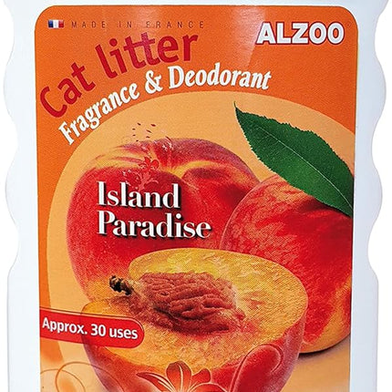 ALZOO Cat Litter Deodorizer, Island Paradise Scent - Neutralize and prevent odor formation -- Prolong the life of your litter -- 26 oz - about 30 uses