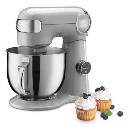 Cuisinart SMD-50CRM Precision Pro 5.5-Quart Digital Stand Mixer with 12-Speeds, 3 Preprogrammed Food Prep Settings, Mixing Bowl, Chef's Whisk, Flat Mixing Paddle, Dough Hook, and Splash Guard, Cream