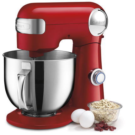 Cuisinart SMD-50CRM Precision Pro 5.5-Quart Digital Stand Mixer with 12-Speeds, 3 Preprogrammed Food Prep Settings, Mixing Bowl, Chef's Whisk, Flat Mixing Paddle, Dough Hook, and Splash Guard, Cream