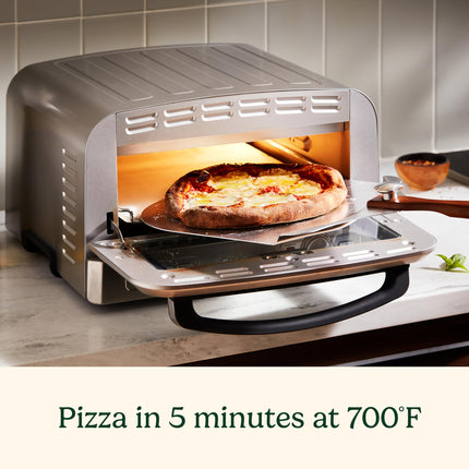 Cuisinart Indoor Pizza Oven – Bake 12” Pizzas in Minutes – Portable Countertop Pizza Oven – Matte Black Stainless Steel - CPZ-120MB