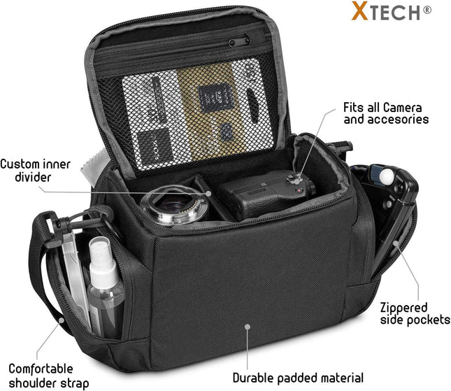 Xtech Accessory Kit f/Canon Rebel T8i, T7, T7i, T6, T6i, T5, T5i SL2, SL3, EOS 70D, 77D, 80D 90D DSLR Camera Includes 58mm Wide / 2X Telephoto Lens, Filters, Case, 72" Tripod, Accessories Bundle +More