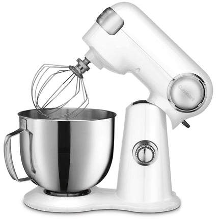 Cuisinart SMD-50CRM Precision Pro 5.5-Quart Digital Stand Mixer with 12-Speeds, 3 Preprogrammed Food Prep Settings, Mixing Bowl, Chef's Whisk, Flat Mixing Paddle, Dough Hook, and Splash Guard, Cream