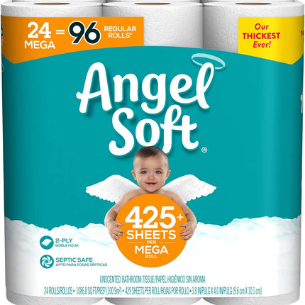 Angel Soft Mega Rolls, 24 Count