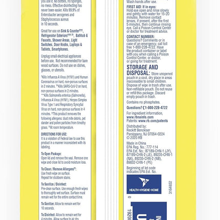 Lysol Disinfectant Handi-Pack Wipes, Multi-Surface Antibacterial Cleaning Wipes, for Disinfecting and Cleaning, Lemon and Lime Blossom, 480 Count (Pack of 6)