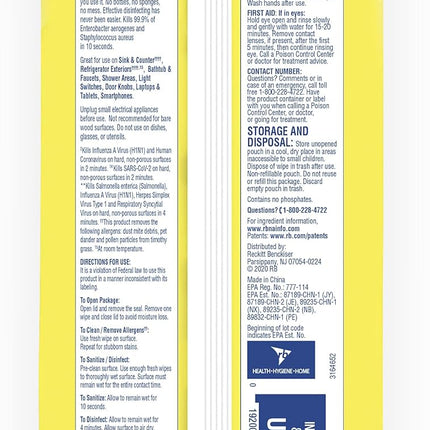 Lysol Handi-Pack Disinfecting Wipes, Brighter Horizon, Country Scent, (Pack of 4 - 320ct Total)