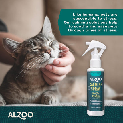 ALZOO Calming Cat Spray, Collar and Diffuser Bundle