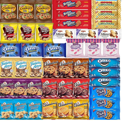 Top assortment Cookies Individually Wrapped Variety Pack - Cookies Bulk Assortment Top Package Sampler (45 Count)