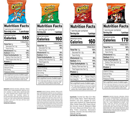Cheetos Cheese Flavored Snacks, Variety Pack, (Pack of 40)