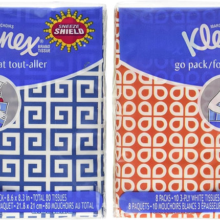 Kleenex® 3-Ply Pocket Packs Facial Tissues (16 packs of 10 tissues)