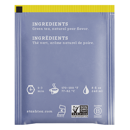 Stash Tea Asian Pear Harmony Green Tea Bags Case of 6/18 Bags