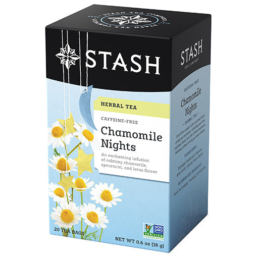 Stash Tea Chamomile Nights Herbal Tea Bags Case of 6/20 Bags