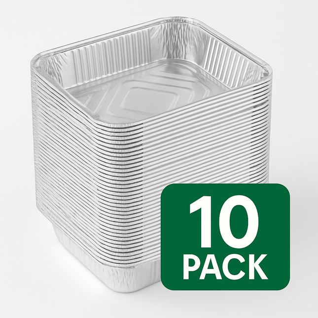 9" X 13" Disposable Aluminum Foil Pans, Half Size Steam Table Deep, Silver, 1.5 Inches Deep