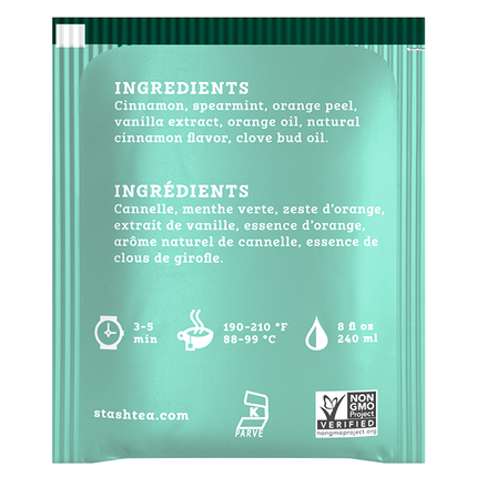 Stash Tea Christmas Eve Herbal Tea Bags Case of 6/18 Bags