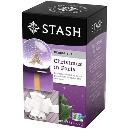 Stash Tea Christmas in Paris Herbal Tea Bags Case of 6/18 Bags