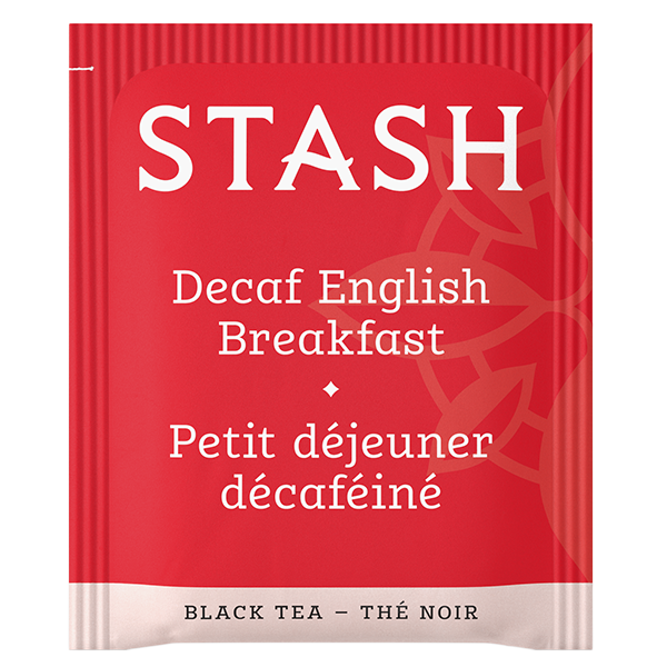 Stash Tea English Breakfast Decaf Black Tea Bags Case of 6/18 Bags