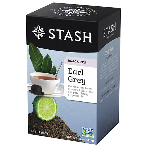Stash Tea Earl Grey Black Tea Bags Case of 6/20 Bags