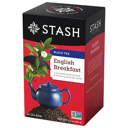Stash Tea English Breakfast Black Tea Bags Case of 6/20 Bags