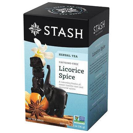 Stash Tea Licorice Spice Herbal Tea Bags Case of 6/20 Bags